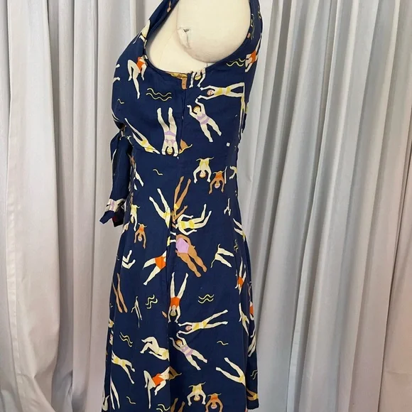 ModCloth navy  Swimmer Print Dress - Picture 4 of 7